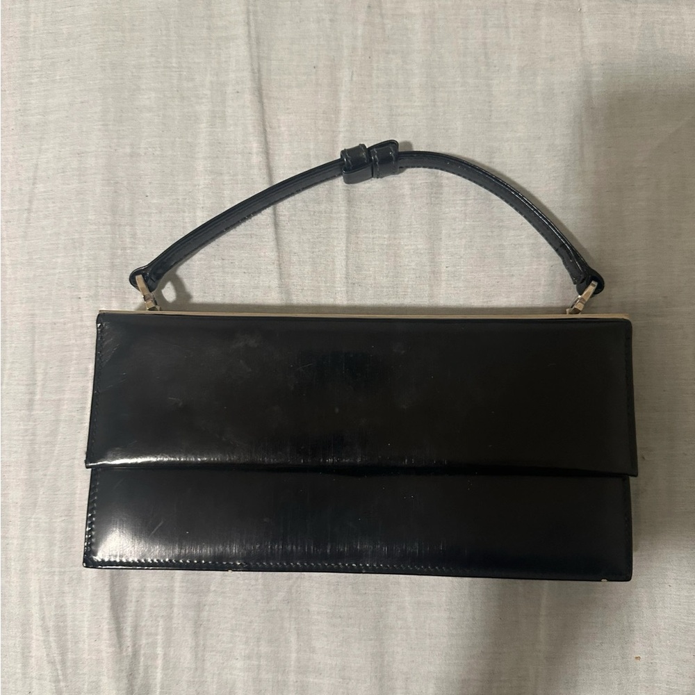 Ferragamo Leather Bag with silver detail RARE